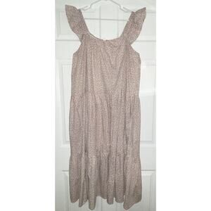 MABLE Tiered Oversized Dress Floral Cottagecore Boho Prairie Medium Large NWT